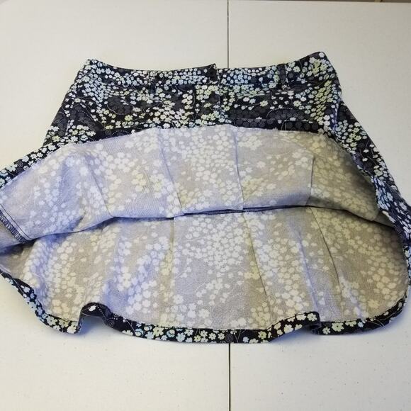 Ann Taylor Loft Floral Denin Jean Type Stretch Short Skirt Excellent! Size 10 - Picture 5 of 7